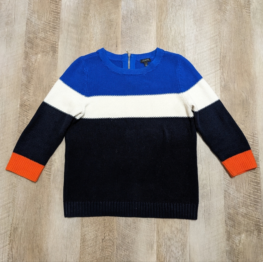 Talbots Color Block Sweater Top Size Medium